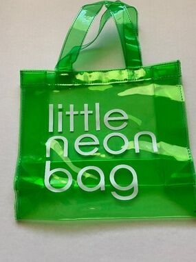 Little Neon Bag Transparent Green PVC Mini Tote | Y2K Jelly Handbag